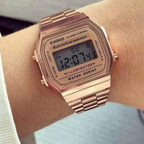 Reloj Casio Retro Acero Inoxidable Rosa