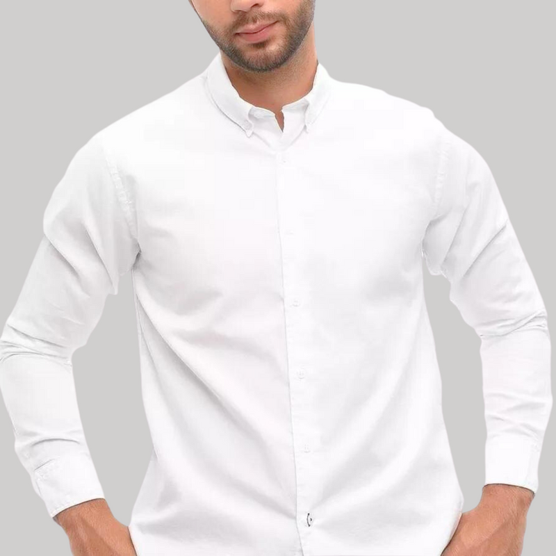 Camisa Slim Blanca - Manga Larga